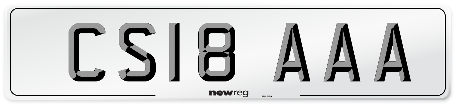 CS18 AAA Number Plate from New Reg